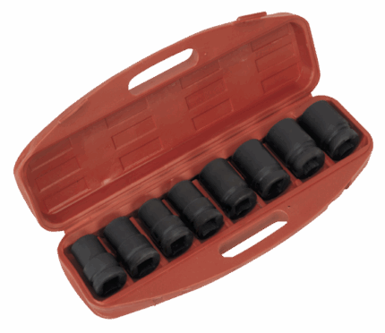 Impact Socket Set 8PC Deep 1"Sq Drive - Metric - Ranger Stork