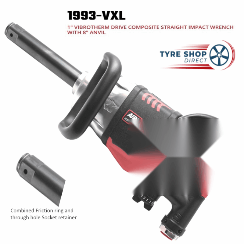 Aircat 1993-VXL 1" Vibrotherm Drive Composite Straight Impact Wrench with 8" Anvil