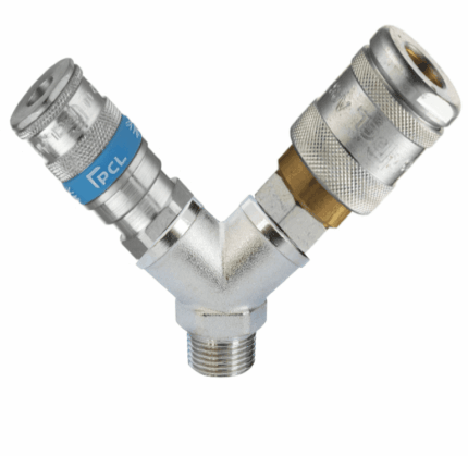 PCL Commercial Air Compressor Coupling Kit with 1/2" Y-Piece Adapter
