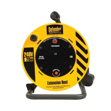 Ranger Stork 20m 1.25mm² 4-Way 13A Extension Reel with Thermal Cut-Out