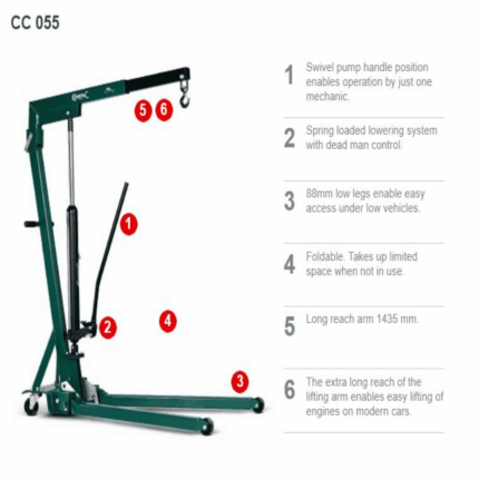 Compac CC 055 Workshop Crane - 550kg Capacity Engine Hoist