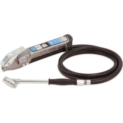 PCL MK4 Tyre Inflator Gauge with Twin Clip-on Connector & 3.6m Hose