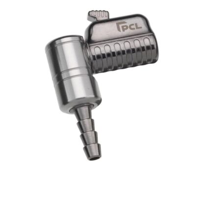 PCL Single Angled Clip-On Tyre Valve Connector with 8mm Hose Barb - Professional Air Service Equipment