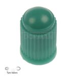 TAF Green Plastic Tyre Valve Caps - Pack of 100