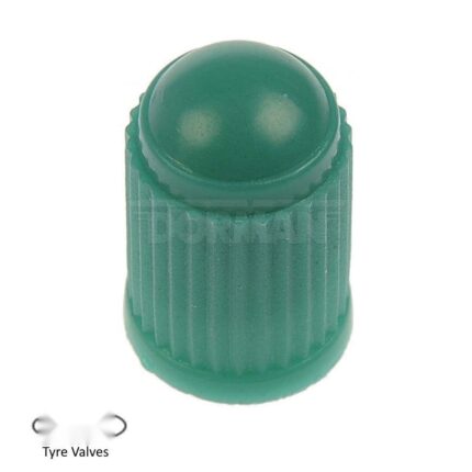 TAF Green Plastic Tyre Valve Caps - Pack of 100