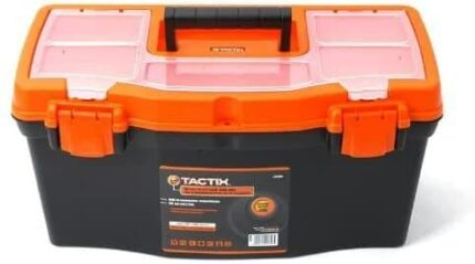 Tactix 320100A 50cm (19.5 Inch) Plastic Toolbox with Organiser Compartments