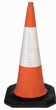 Ranger Stork 500mm (20") Two-Piece Traffic Cone with Reflective Sleeve