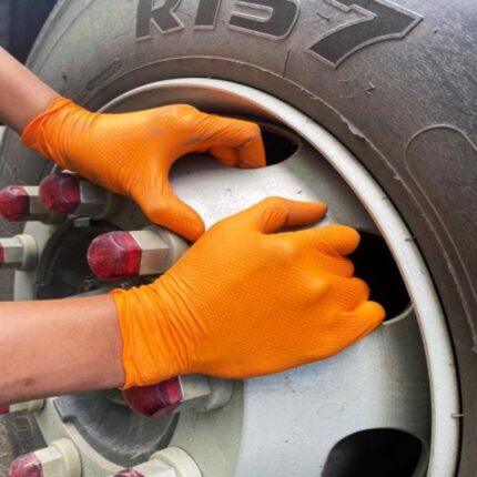 Ranger Stork TUFFGRIP TG140 Diamond Grip Nitrile Gloves - Orange