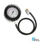 PCL DPG3H08 Tyre Pressure Gauge (80mm Dial) with Euro Earthmover Connector - 0-170 psi