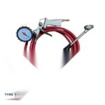 Ranger Stork Tyre Inflator with Clock Gauge & PCL Twin Clip-on Connector - 3m Hose