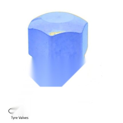 Ranger Stork Heavy Duty Metal Hex Tyre Valve Caps - Blue (Pack of 100)