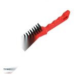 TAF 4-Row Steel Wire Brush with Plastic Handle